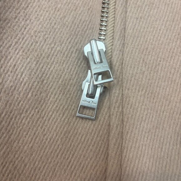 Aritzia Wilfred Free Jacket Womens Medium Beige Virgin Wool Shearling Motto Cozy - Picture 10 of 16